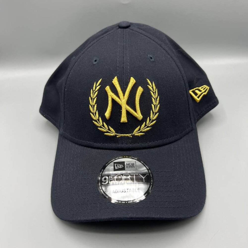 New York Yankees Hat Men M-L Blue 9Forty New Era Snap‎ Back Cap New